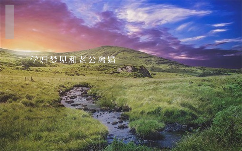 孕妇梦见和老公离婚