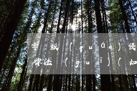 字體版權(quán)侵權(quán)法律法規(guī)(如何界定一個(gè)字體的版權(quán)是否屬于侵權(quán))