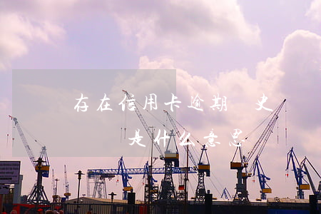 存在信用卡逾期歷史記錄(存在信用逾期歷史記錄是什么意思)