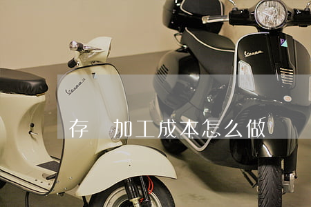 存貨加工成本怎么做賬
