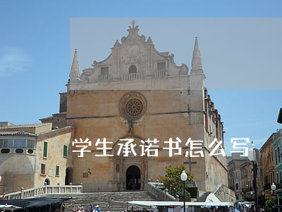 学生承诺书怎么写