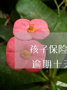 孩子保险逾期十天什么时候再扣-孩子保险逾期十天什么时候再扣费