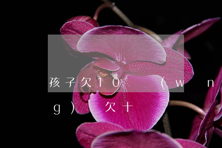 孩子欠10萬網(wǎng)貸(網(wǎng)貸欠十萬)