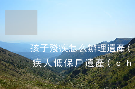 孩子殘疾怎么辦理遺產(chǎn)繼承(殘疾人低保戶遺產(chǎn)繼承新規(guī)定)
