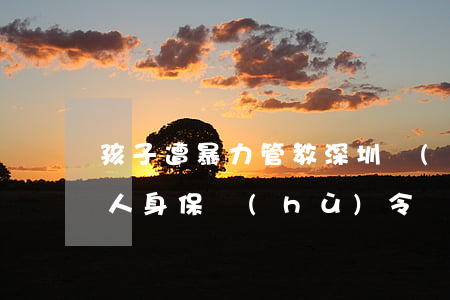 孩子遭暴力管教 深圳發(fā)出首例兒童人身保護(hù)令