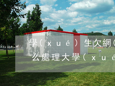 學(xué)生欠網(wǎng)貸國家怎么處理(大學(xué)生欠網(wǎng)貸怎么辦)