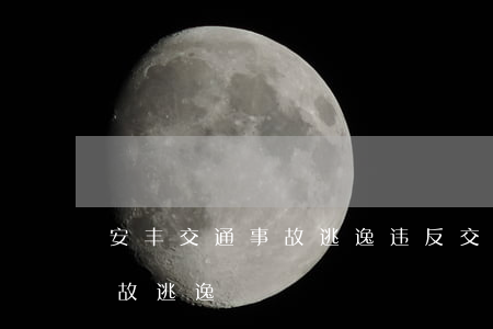 安丰交通事故逃逸(违反交通运输发生重大事故逃逸)