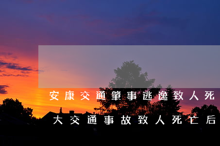安康交通肇事逃逸致人死亡(發(fā)生重大交通事故致人死亡后逃逸)