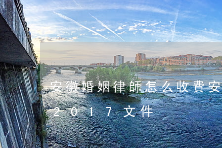 安徽婚姻律師怎么收費(安徽省律師收費標準2017文件)