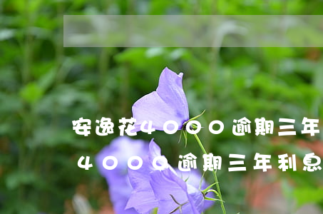 安逸花4000逾期三年利息多少-安逸花4000逾期三年利息多少錢(qián)