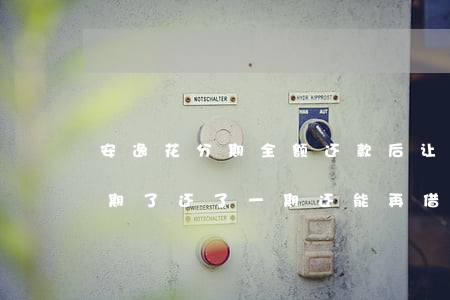 安逸花分期全额还款后让续合同-安逸花分期了还了一期还能再借么