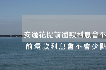 安逸花提前還款利息會不會少點-安逸花提前還款利息會不會少點呢