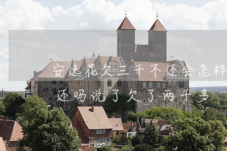 安逸花欠三千不还会怎样(安逸花欠款可以不还吗,说了欠了两千多)