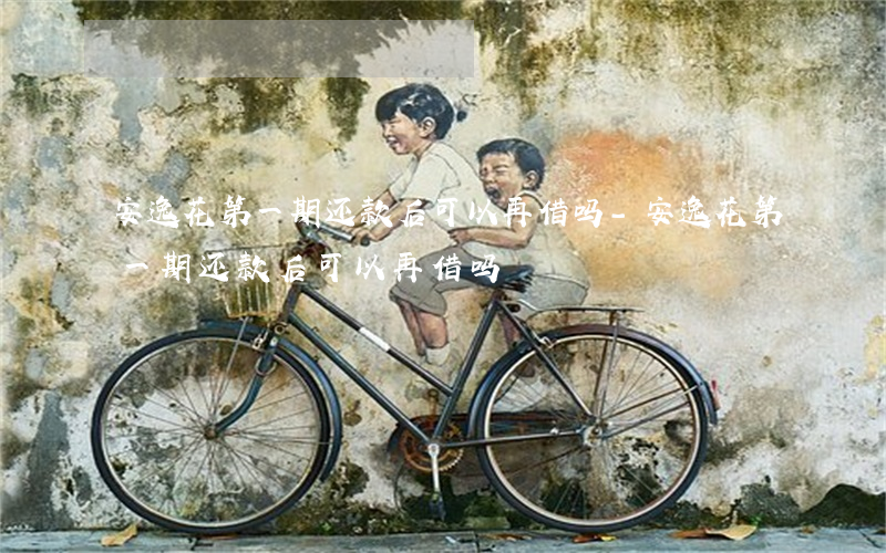 安逸花第一期还款后可以再借吗-安逸花第一期还款后可以再借吗