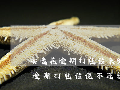 安逸花逾期打电话来3秒就挂电话-安逸花逾期打电话说不还就准备还全额