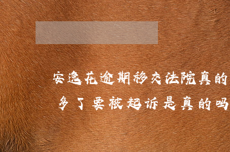 安逸花逾期移交法院真的吗(安逸花逾期一年多了要被起诉是真的吗)