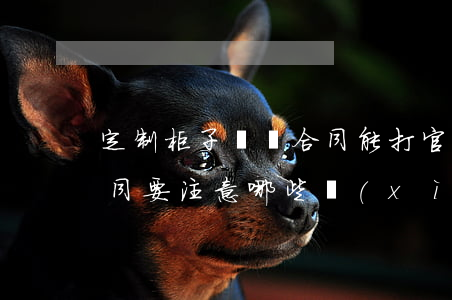 定制柜子沒簽合同能打官司嗎(定制衣柜簽合同要注意哪些細(xì)節(jié))