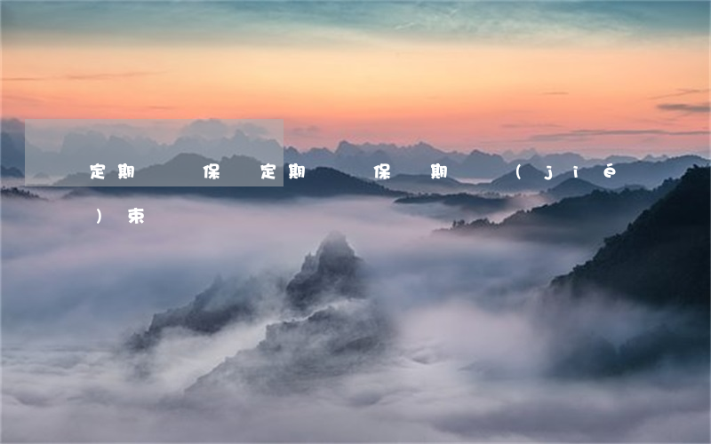 定期壽險保險(定期壽險保險期間結(jié)束)