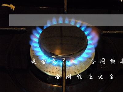 定金交了沒簽合同能退定金嗎(租房定金交了沒簽合同能退定金嗎)
