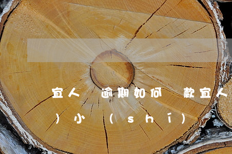 宜人貸逾期如何還款(宜人貸逾期幾個(gè)小時(shí))