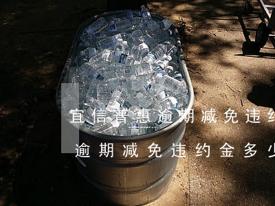宜信普惠逾期减免违约金多少钱-宜信普惠逾期减免违约金多少钱一年