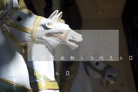 宜信貸逾期上法院怎么辦(宜信貸款逾期被起訴怎么辦)