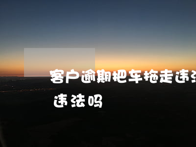 客户逾期把车拖走违法吗(客户逾期把车拖走违法吗)