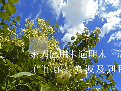家人信用卡逾期未還清(如果家人欠信用卡會(huì)波及到我嗎)