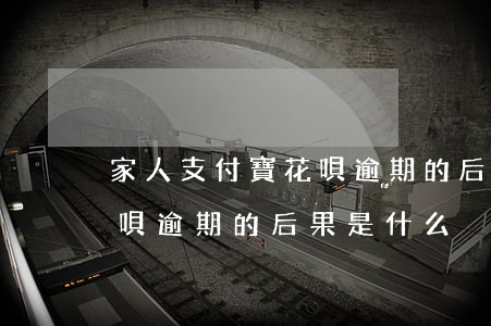 家人支付寶花唄逾期的后果-家人支付寶花唄逾期的后果是什么