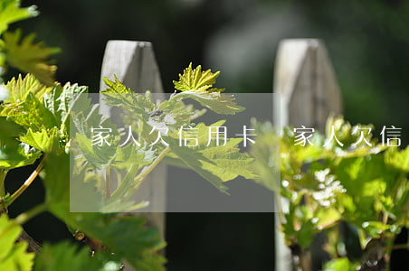 家人欠信用卡嗎(家人欠信用卡嗎)