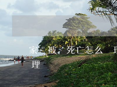 家屬被闖死亡怎么處理(家屬被闖死亡怎么處理)
