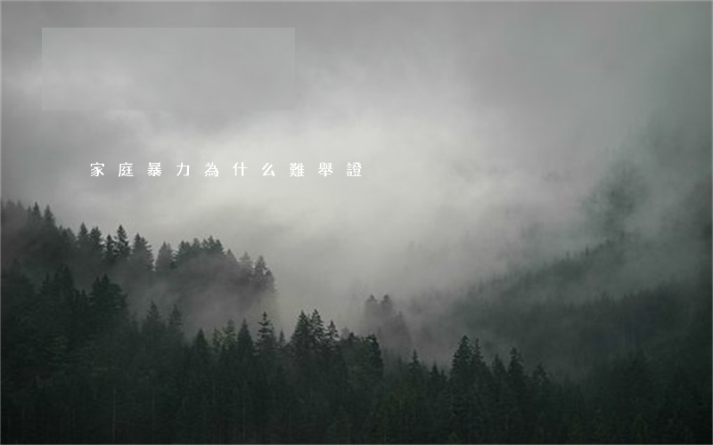 家庭暴力為什么難舉證