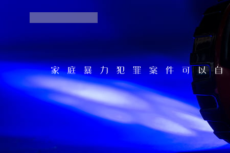 家庭暴力犯罪案件可以自訴嗎