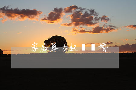 家庭暴力起訴離婚