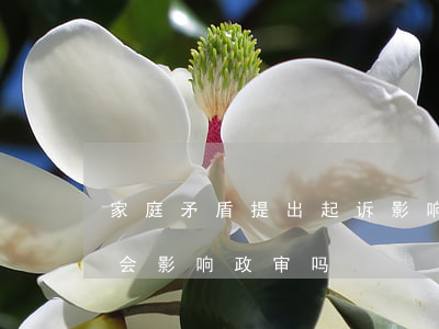 家庭矛盾提出起诉影响政审吗(家庭纠纷报警会影响政审吗)