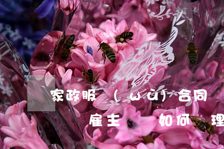 家政服務(wù)合同糾紛如何處理(家政人員與雇主糾紛如何處理)