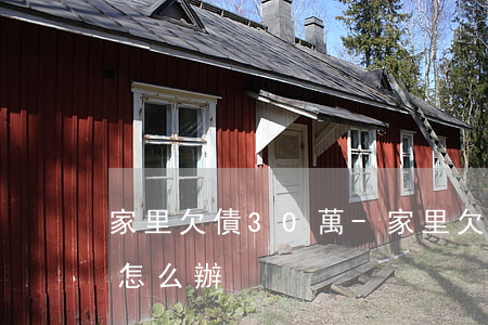 家里欠債30萬-家里欠債30萬,大學期間怎么辦