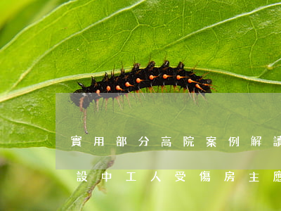 實用！部分高院案例解讀農民自建低層住宅建設中工人受傷房主應否承擔責任