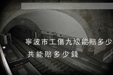 寧波市工傷九級能賠多少錢(浙江工傷九級一共能賠多少錢)