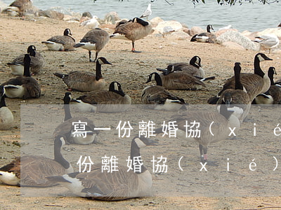 寫一份離婚協(xié)議書要多少錢(寫一份離婚協(xié)議書要多少錢)