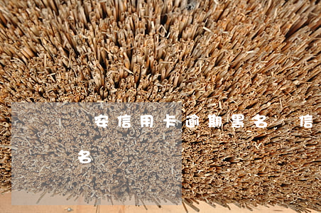 寶安信用卡逾期黑名單(信用卡逾期被列入黑名單)