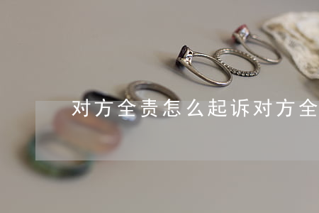 对方全责怎么起诉(对方全责怎么起诉他)