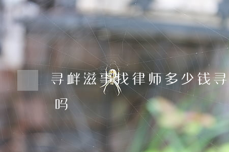 寻衅滋事找律师多少钱(寻衅滋事需要请律师吗)