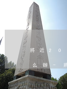 將近20萬的網(wǎng)貸要逾期了怎么辦-將近20萬的網(wǎng)貸要逾期了怎么辦呢