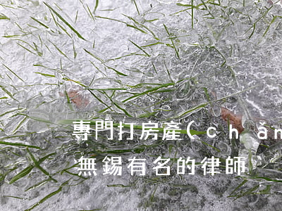 專門打房產(chǎn)官司律師江蘇無錫(無錫有名的律師)