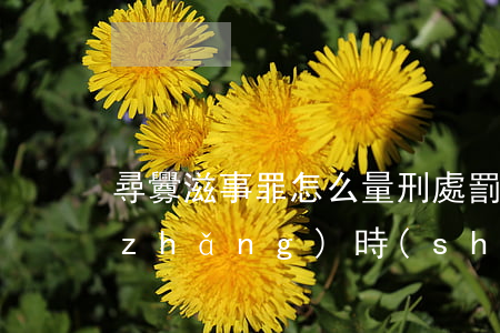 尋釁滋事罪怎么量刑處罰（尋釁滋事罪多長(zhǎng)時(shí)間到法院判刑）