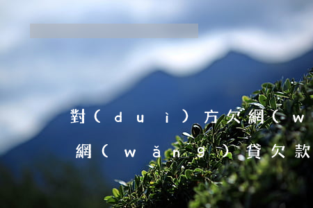 對(duì)方欠網(wǎng)貸怎么辦(網(wǎng)貸欠款怎么解決)