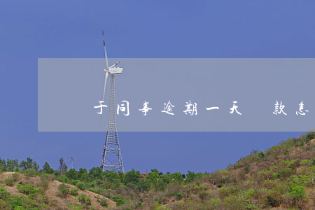 對于同事逾期一天還款怎么解決-