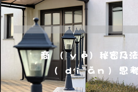 對商業(yè)秘密及法律保護(hù)的幾點(diǎn)思考