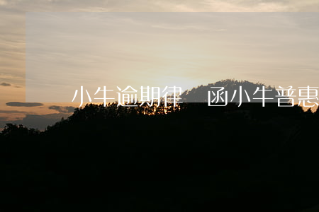 小牛逾期律師函(小牛普惠寄來的律師函)